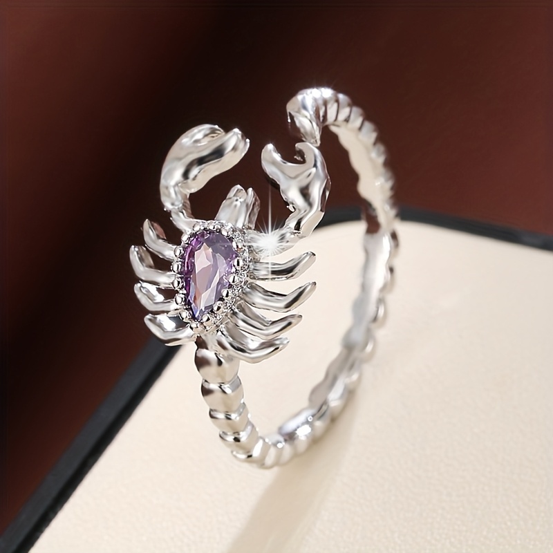 Exquisite Adjustable Zirconia Scorpion Rings for Men and Women