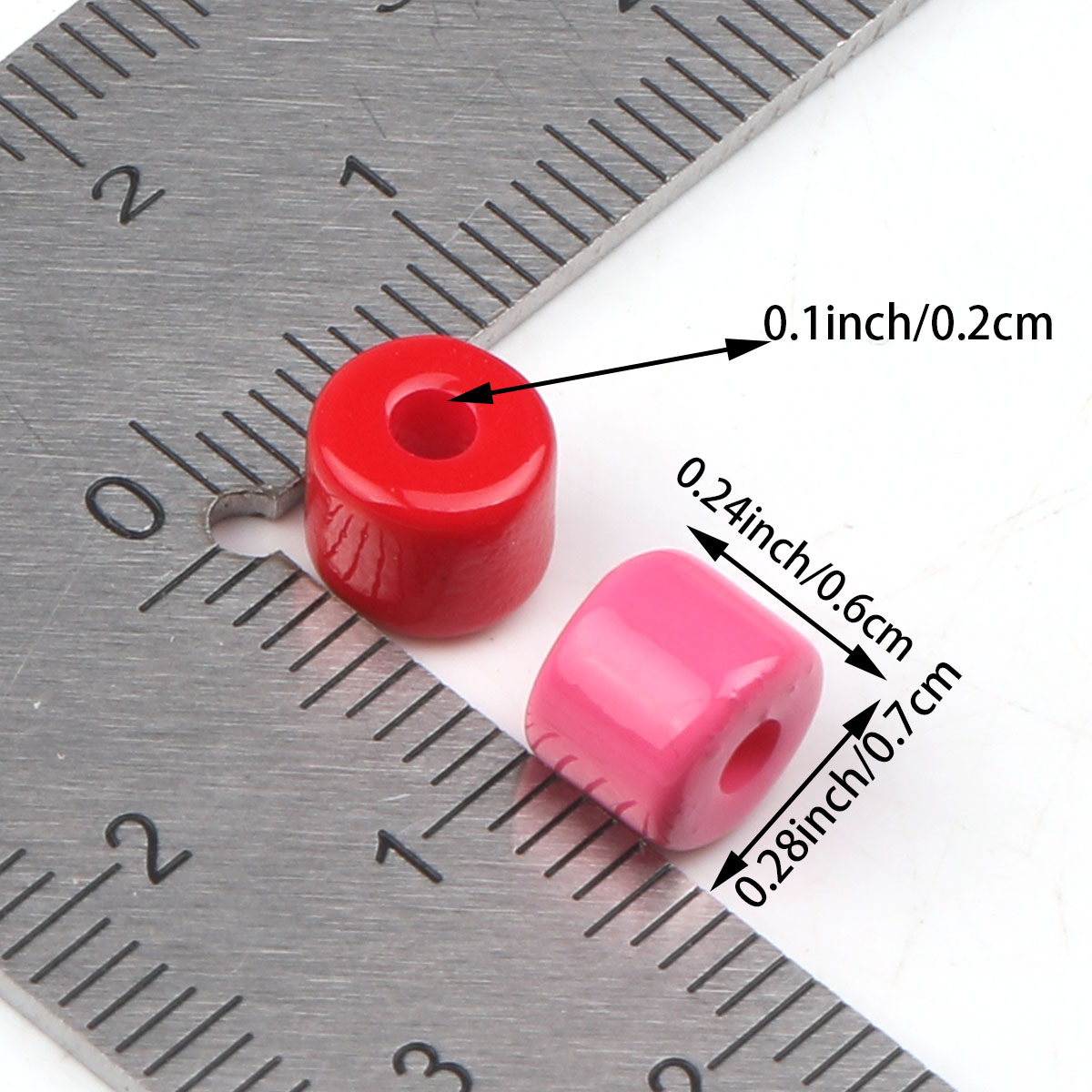 10pcs Random Color Acrylic Spacers Beads for DIY Jewelry