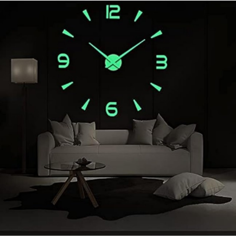 TEMU Simple Led Wall Clock With Night Light Function, Large Silent, Modern Decorative Digital Wall Clock, Diy 3d Digital Wall Clock, Nordic Style