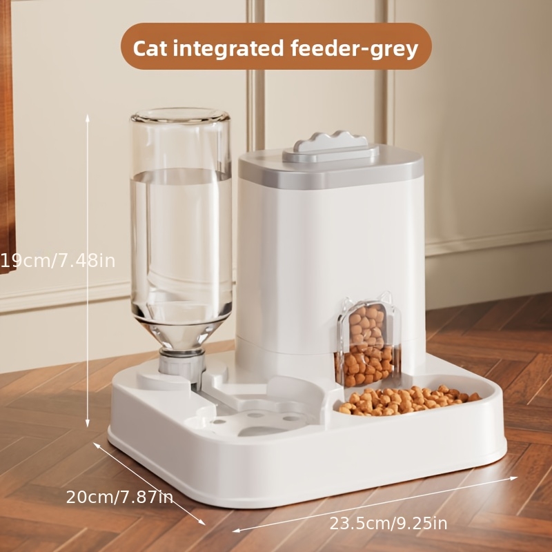 TEMU -one Automatic Pet Feeder And Water Dispenser, Suitable For Cats And Dogs, Without Battery