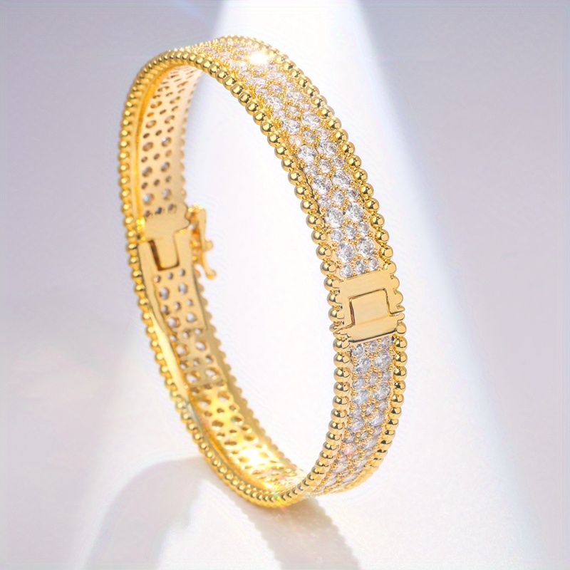 Golden Plated 925 Silver Bracelet with Moissanite - Gift Set