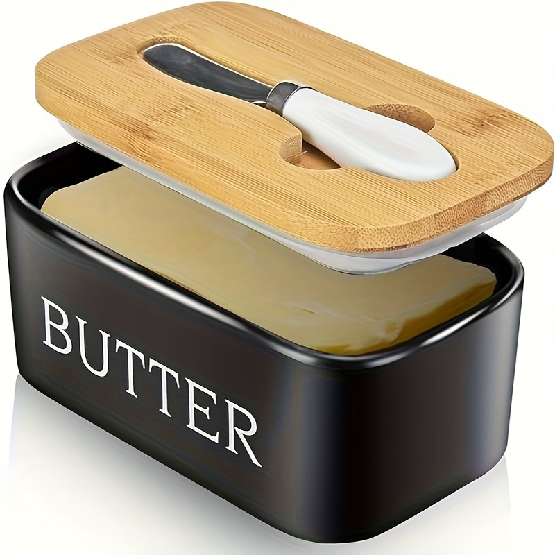 

1pc Butter Dish With Lid And Knife - Sealed Butter , Easy-clean, No Electricity Needed, Gift For Butter Enthusiasts