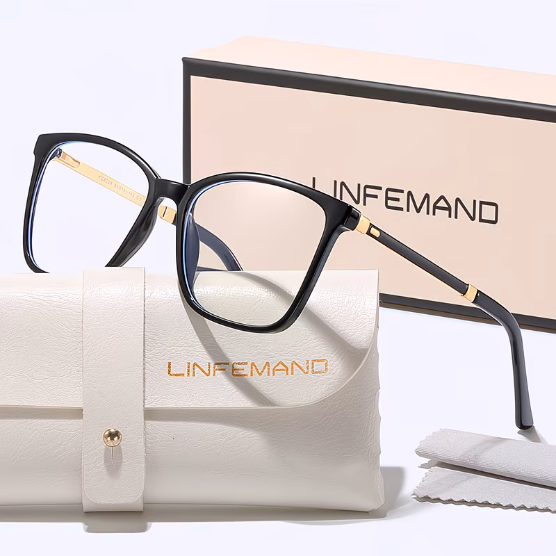 classic ultra decorative fashion flat glasses for women embodying a gentle and elegant style versatile accessory perfect as a holiday gift Product details 3