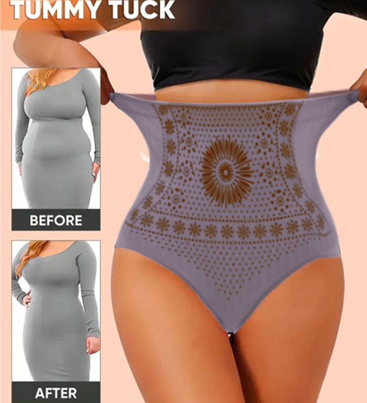 1pc Women's High Waist Shapewear Panties - Seamless Butt Lifting Tummy Control Slimming Underwear with Ruching Detailing, Postpartum Recovery & All-Season Wear, Solid Color Casual Style, Tummy Control Panties, Snug Fit Underwear