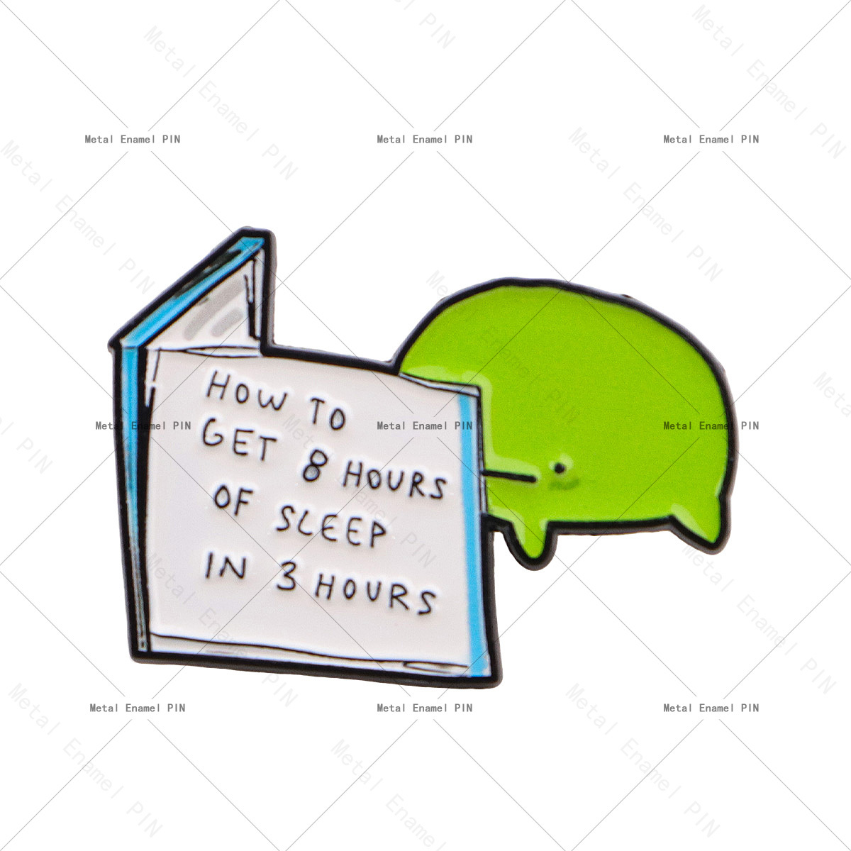 1pc "how To Get Of Sleep In 3 Hours" Enamel Pin Brooch Lapel Badge For Briefcase, Backpack, Accessory, Decoration, Jewelry Gift