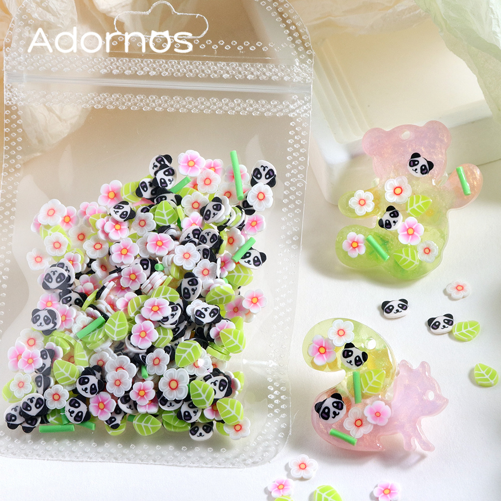 TEMU 10g Suitable For Diy Crafts Polymer Clay Resin Molds & Fillers - Kawaii Panda/raccoon Molds With Flower Shapes, Multicolor For Scrapbooking,