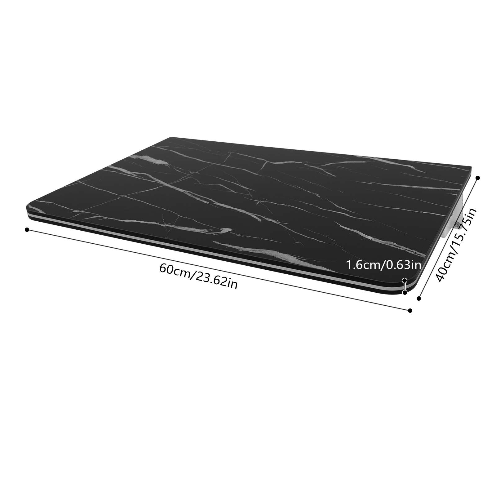 Foldable Wall-mounted Desk With Metal Brackets - Heavy-duty Space- Folding Table Suitable For Home Office, Kitchen, Small Spaces, Dorm Room, Apartment - Foldable Writing Desk For, No