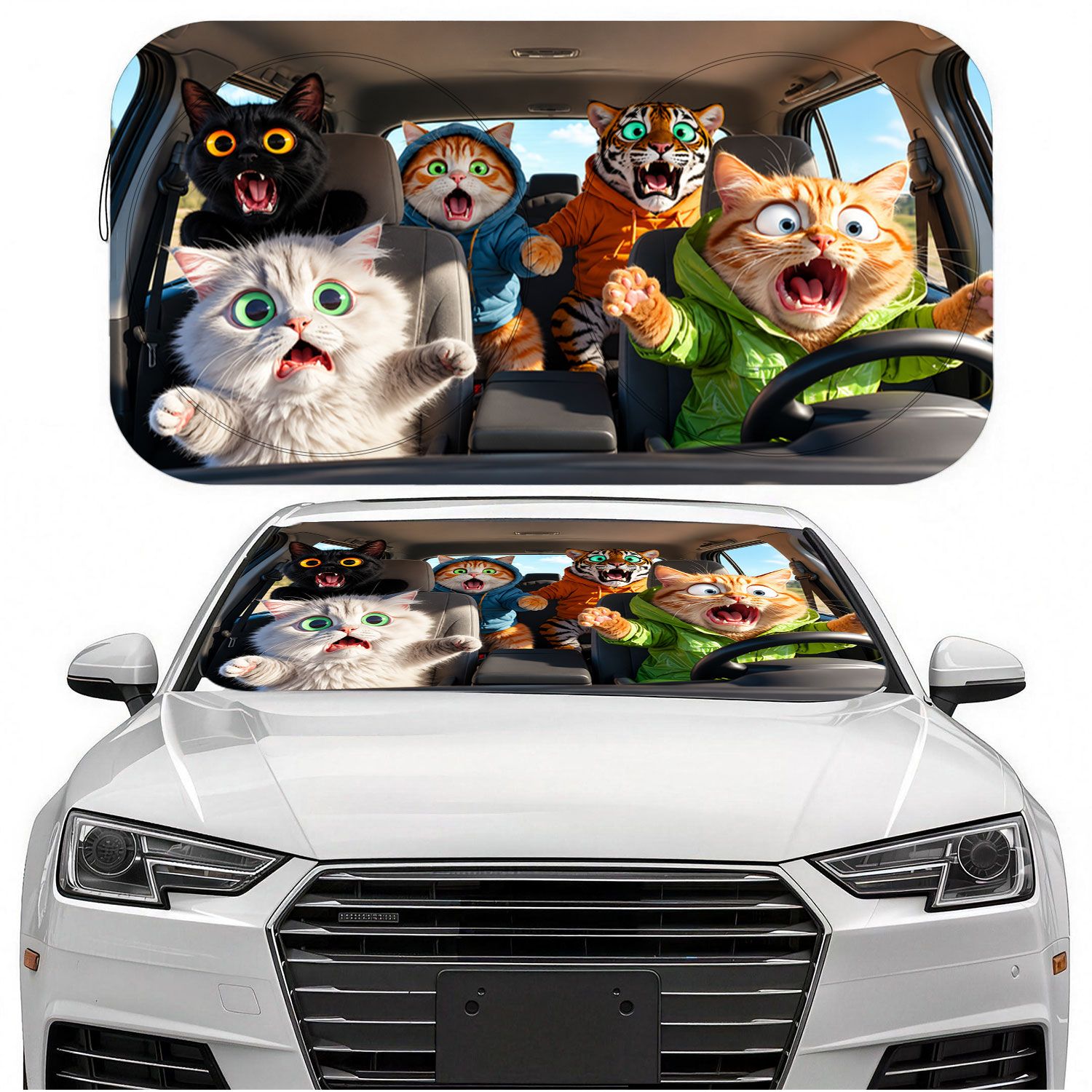 TEMU Car Windshield Sunshade, Windshield Uv-blocking Sun Visor Protector, Foldable Sun Shield, Keeps The Vehicle Cool, Enhanced Uv Heat Reflection,