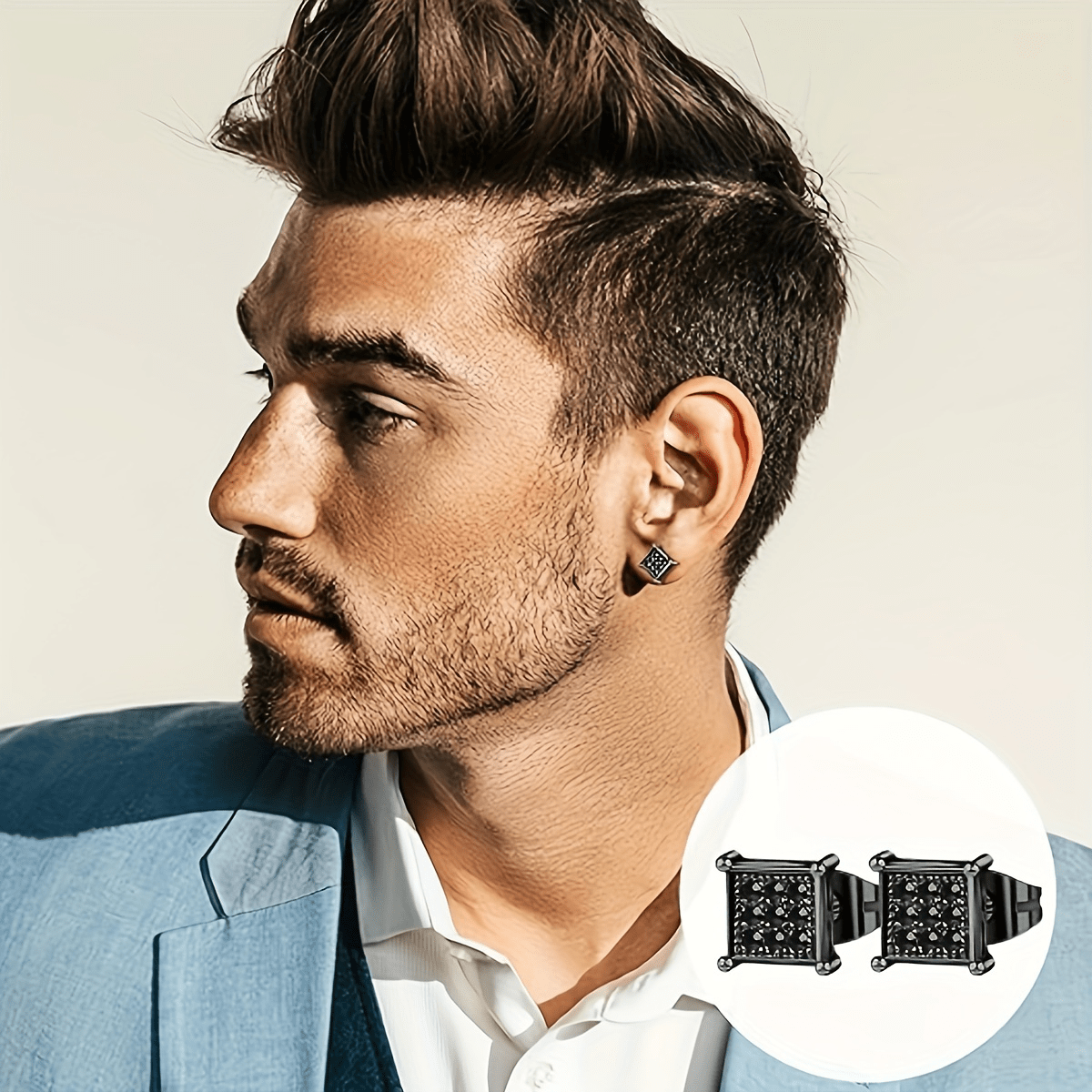 15 Pairs Stainless Steel Earrings Set for Men, Hypoallergenic