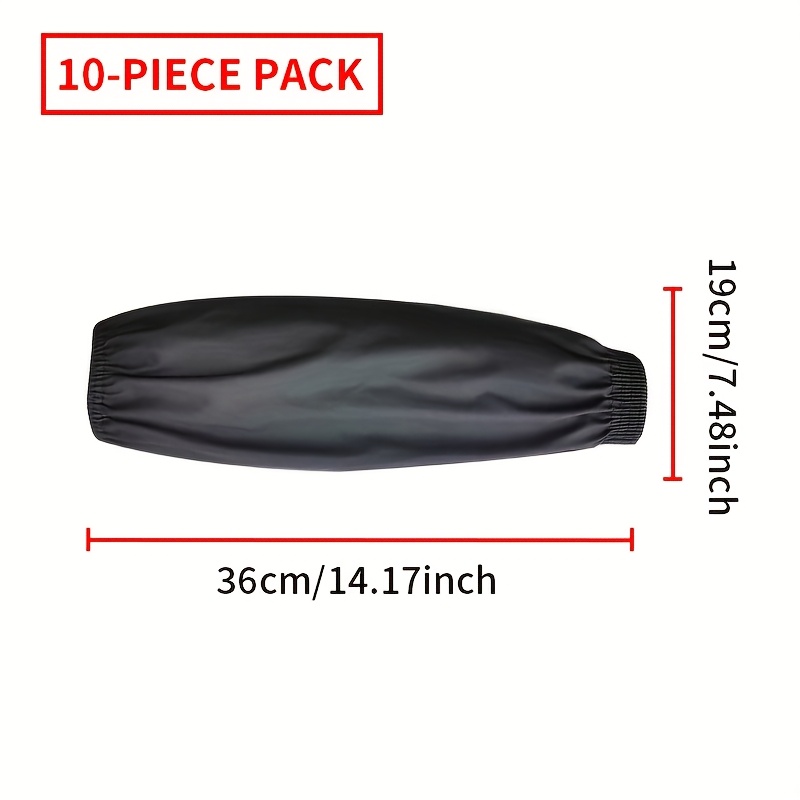 TEMU A Set Of 10 Arm Sleeves Made From Pu Material That Are Waterproof, Oil-resistant, And , Designed For Genders. Kitchen Sleeves Come In Black And