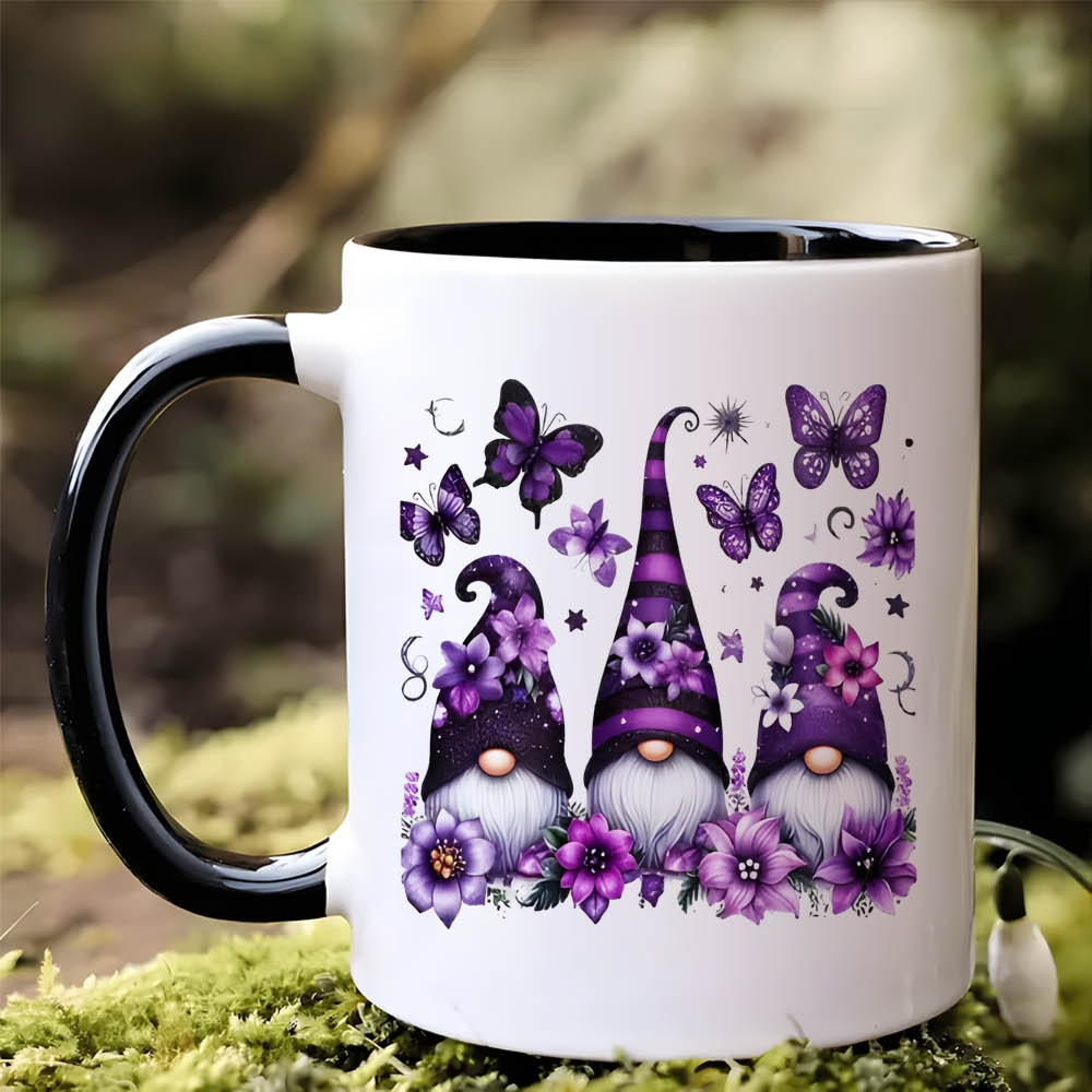 TEMU High Strange Purple Dwarf Ceramic Cup 11oz Durable Mug, Microwave Safe Hot Drink Essential Birthday New Year Valentine's Day Special Surprise