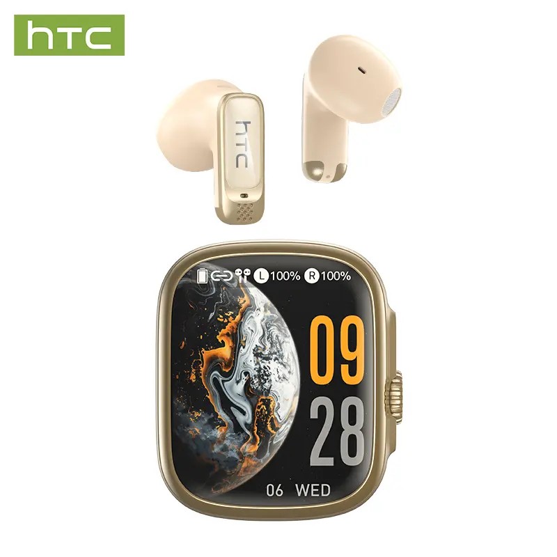 TEMU Htc Ne72 Tws Earbuds, Wireless 6.0 Headphones, Multilingual Translation, With App, Earbud Case Supports External Audio Wireless Earbuds With Led