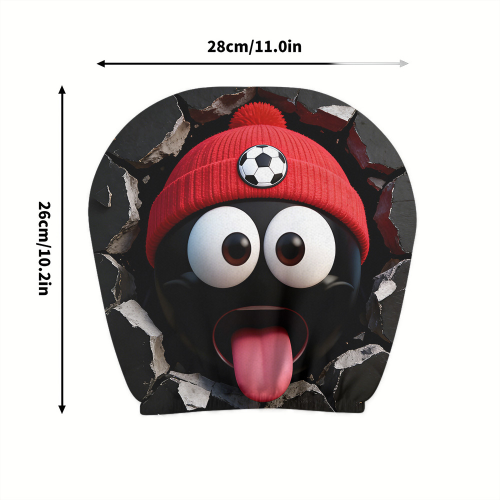 TEMU 2pcs Housses d'appui-tête de voiture Casquette de football | Polyester, Facile à installer et à laver, Parfait pour les en voiture et les