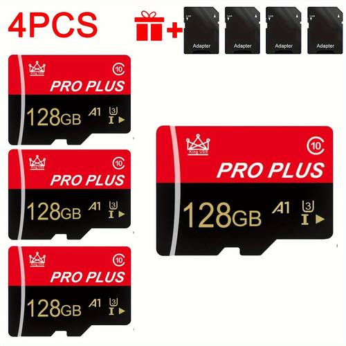 high card 4pcs high card 128gb 512mb 256mb 128mb with adapter c10 memory tf card for tablet camera phone car audio