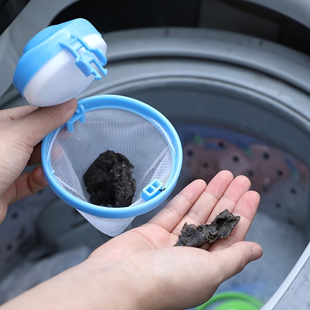 2 pack reusable pet hair remover set washing machine   with floating lint mesh collection no electricity needed   designed for laundry hair removal