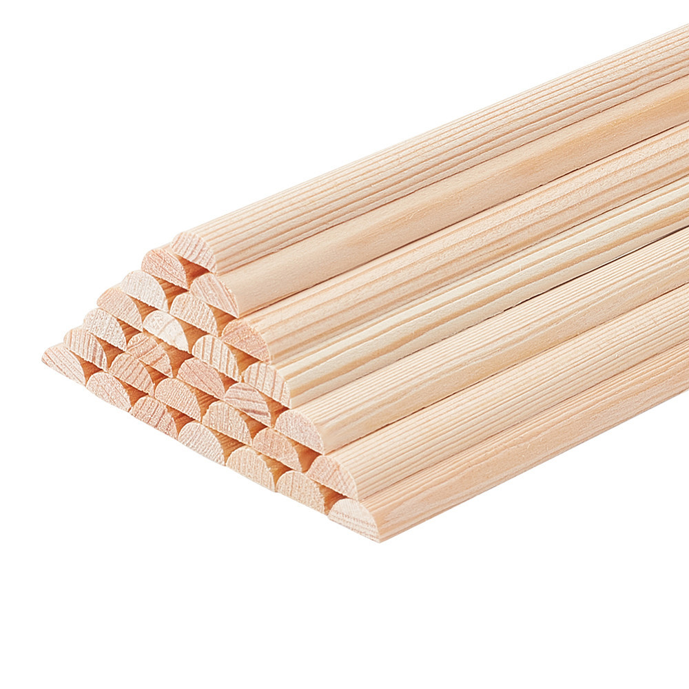 30pcs Wood Craft Sticks Half Round Dowel Rod For Braiding Tapestry Arch White 25x0.7x0.35cm New Year's Gifts Craft Supplies And Stickers Handmade Set