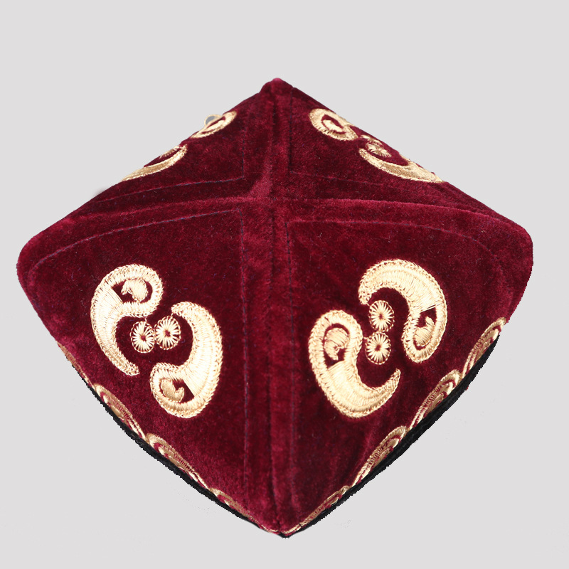 Hat Embroidery Hat Men's New Style Folding 4 Corner Hat