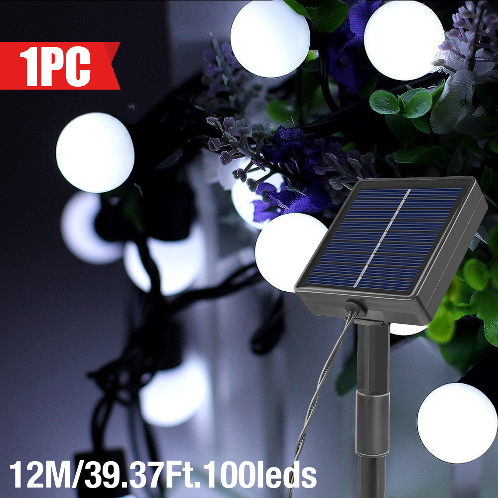 TEMU Luces Solares Redondas Majisu - 100/50/20 LED, 8 , para Jardín, Patio, , y Decoración de y Fiestas