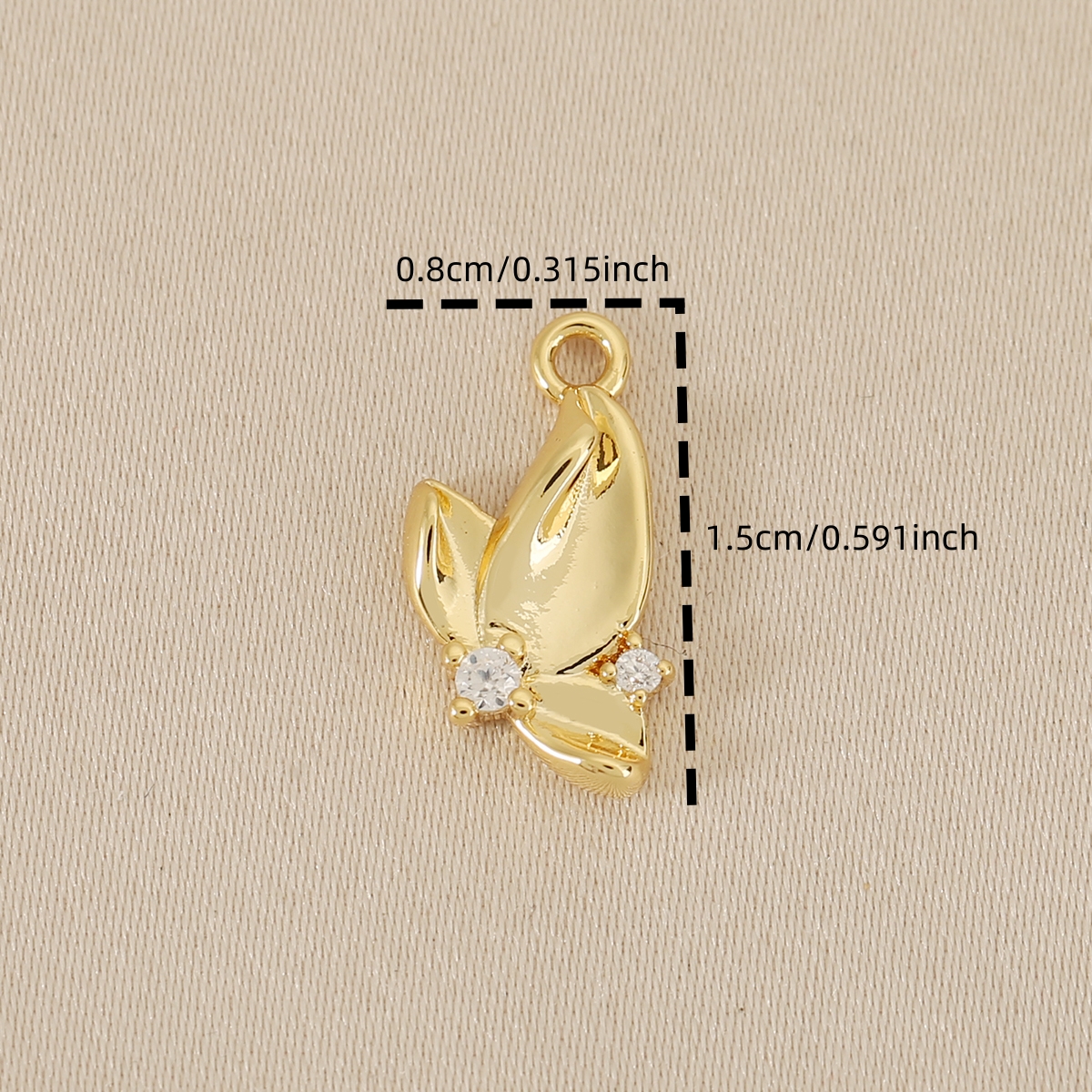 3pc Copper Inlaid Synthetic Zirconia Tulip Pendant Set