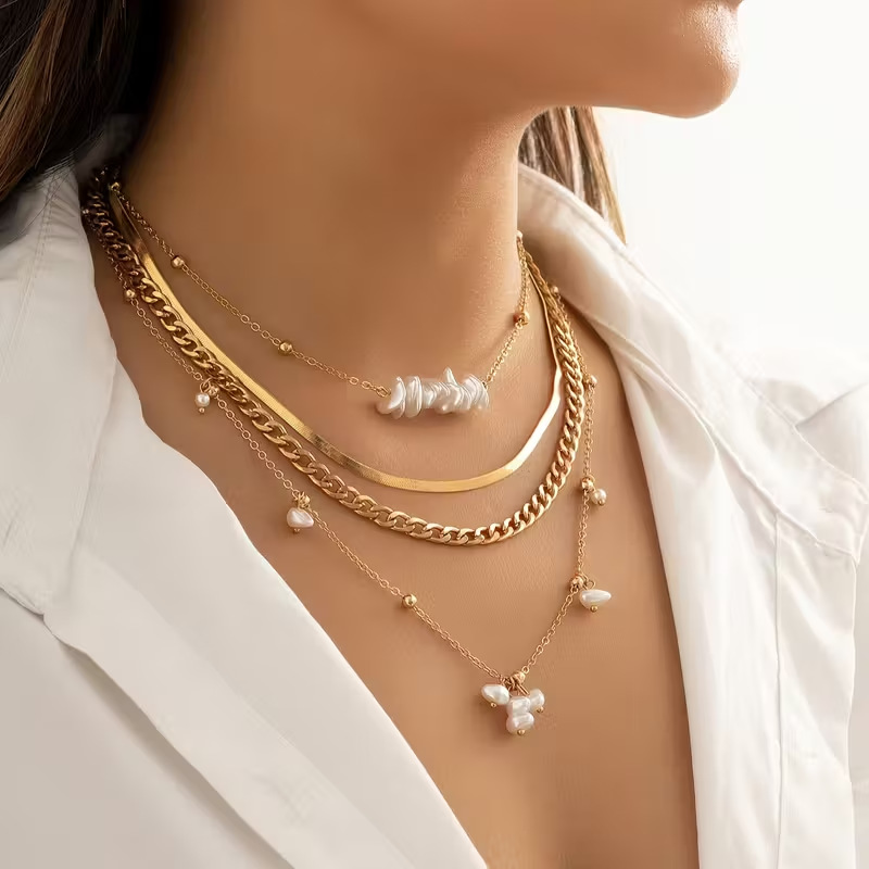 Women' Bohemian Multicolor Layered Necklace Set With Marine & Nautical Charms (starfish, Fish,) - Adjustable Beach Jewelry For Stacking, Daily Wear, Vacations & Music Festivals - Look For , Gift