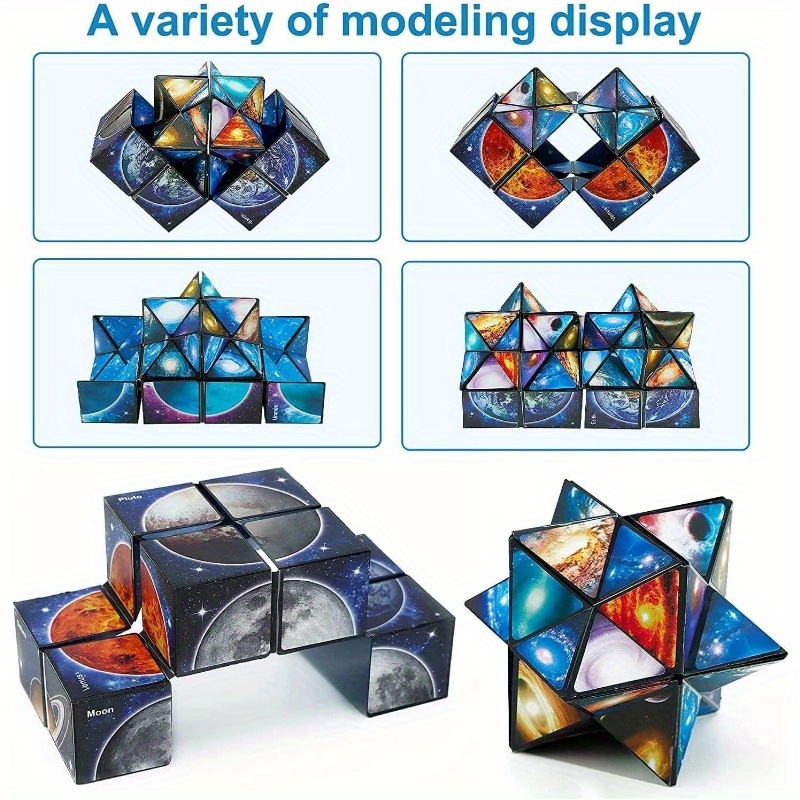 Toys for Age 8-12 Gifts, Star Cube Magic in Set for 11 12 Year Old,  Infinity Cube Fidget Toy, Brain Development Puzzle Games for