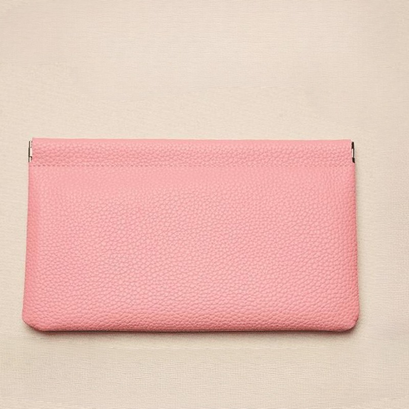 TEMU Premium Long Women's Wallet With Automatic Closure, Featuring A Cardholder And Id Slot. It Includes An Auto-closing Function And Storage For
