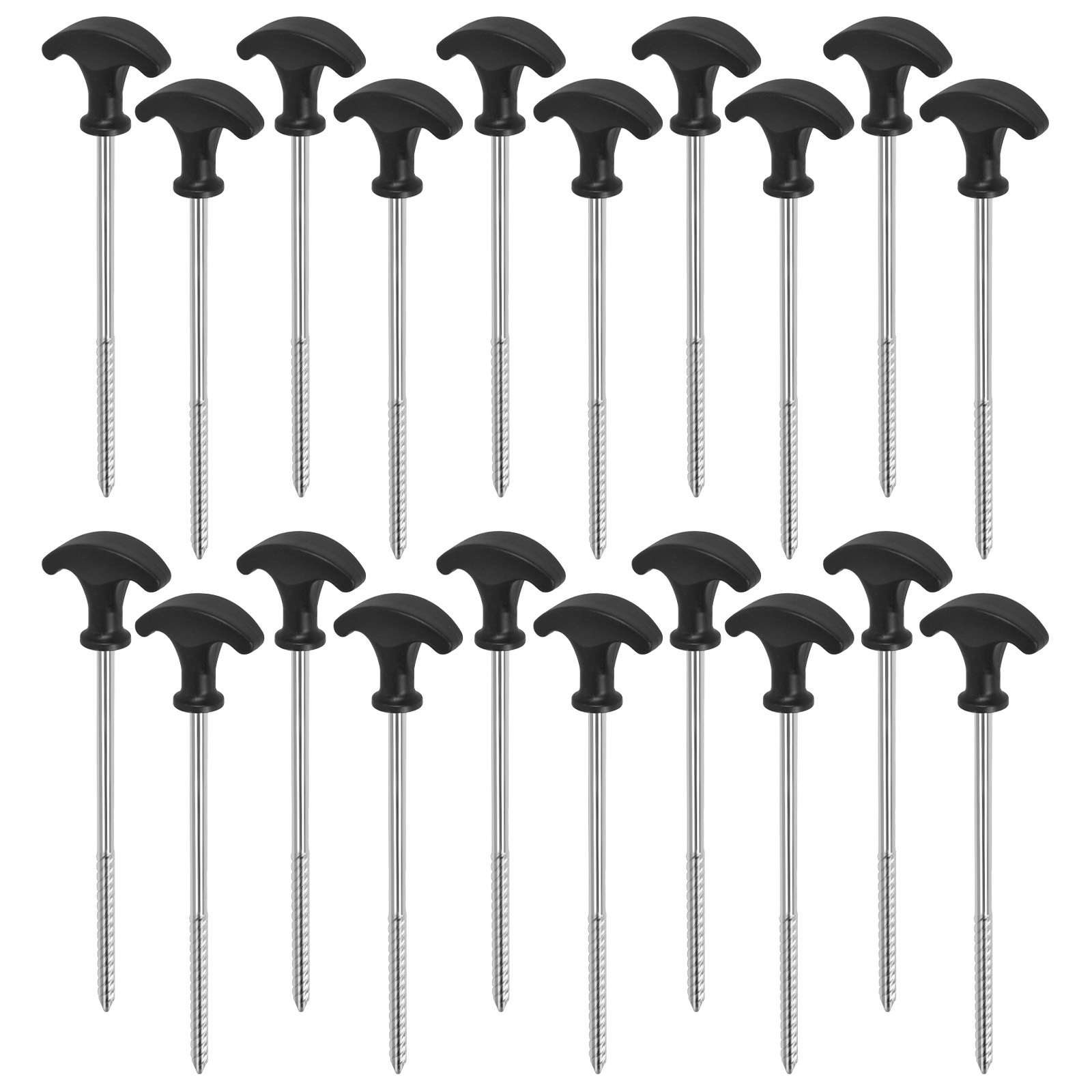 20-pack Tent Pegs Steel Camping Shelter Awnings Pegs