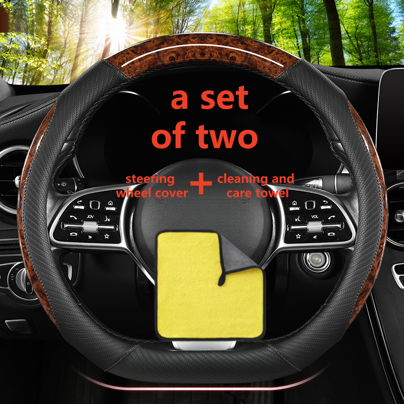 TEMU Car Steering Wheel, , O-shape, Sports Style Honeycomb Grip Steering Wheel Cover - Faux Leather Material, With , Universal Fit, Non-slip And