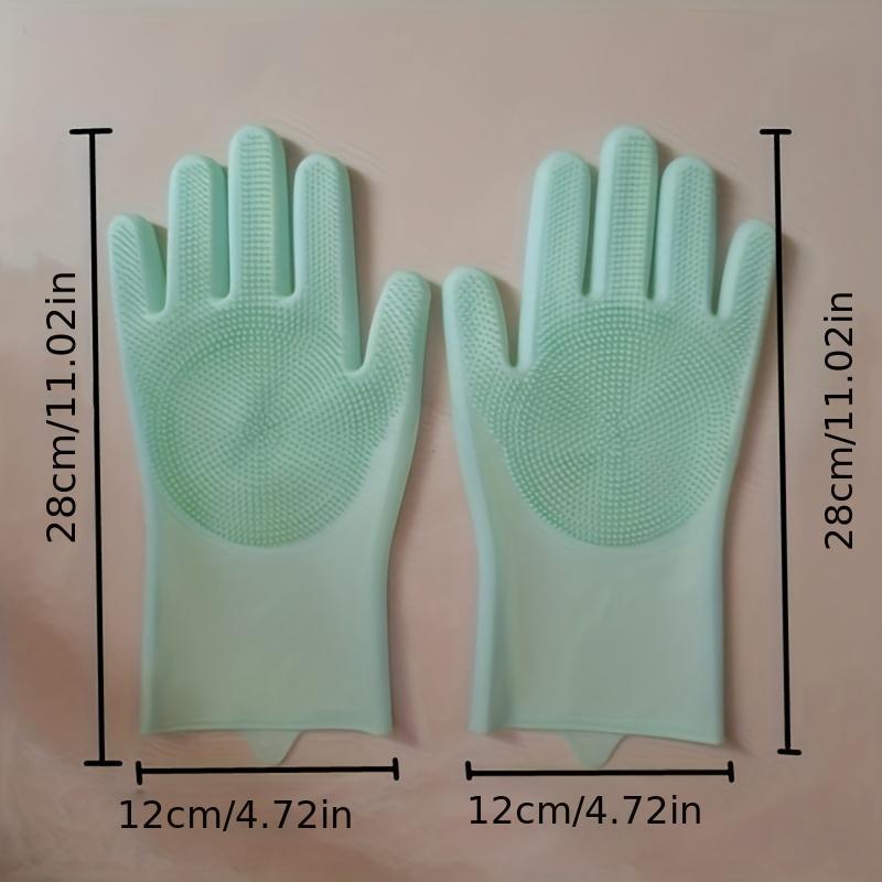 multi functional dishwashing gloves reusable suitable for kitchen bathroom and patio durable hygienic non slip design with cleaning bristles   pink plush lined dishwashing gloves are essential for   dishwashing Product details 2