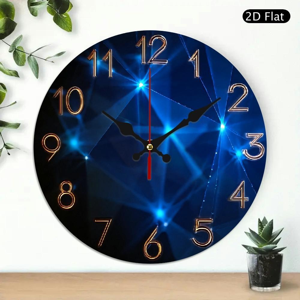 TEMU 2d Flat 1pc Wall Clock, 10inch Clock, Wooden Silent Wooden Clock Wall Watch Silent Clock Wall Clock For Living Room, Fall Halloween Decor, Xams