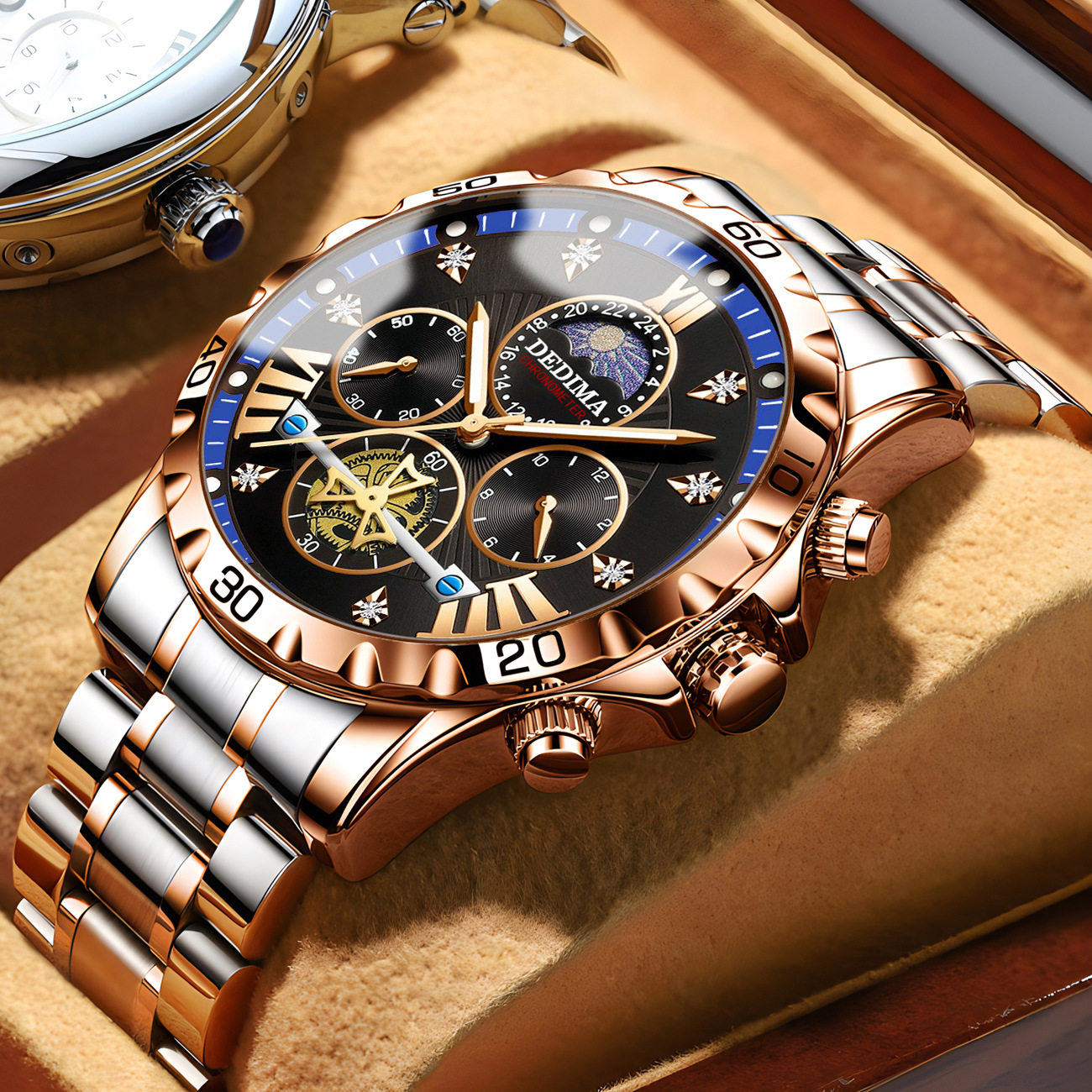 TEMU Genuine Men's Watches, , Suitable For Students, With Luminous And Flying Wheel Features, High-grade Quartz Men's Watches