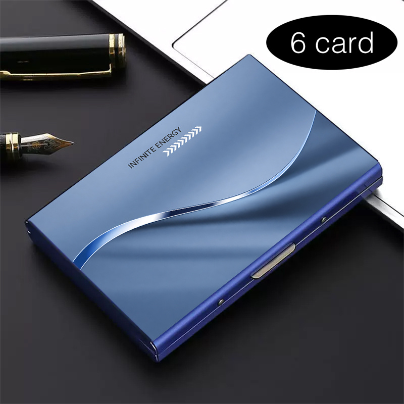 TEMU High-end Stainless Steel Rfid Anti-theft Card Holder Metal Wallet With Multi-compartment Design Perfect Gift For Father's Day Easter Polished