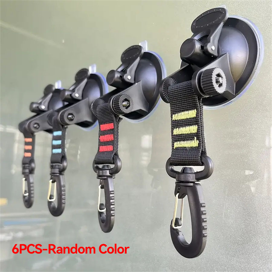 Random Color Heavy-duty Windproof Suction Cup Hooks - Multi-functional Camping And Car Mounted Tent Hooks With , Durable Abs Material For Outdoor Camping, Car, Tent, And Home Use, Camping Additions