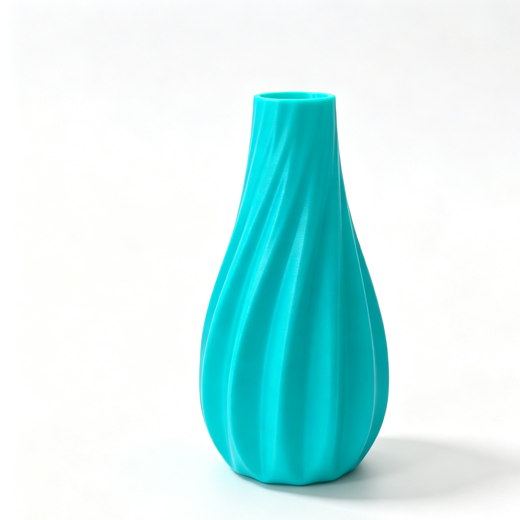 TEMU 3d Printed Spiral Vase Suitable For Home Decor - Modern Twisted Hydroponic Flower Pot, Plastic Vase With Spiral Staircase, Twisted Base For