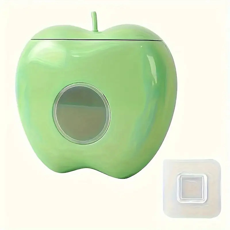 E-shop [1 Apfelförmige Aufbewahrungsbox] 1 Langlebige, platzsparende, wandmontierte Apfelförmige Tüten-Aufbewahrungsbox | Frischhaltefolien-Organizer