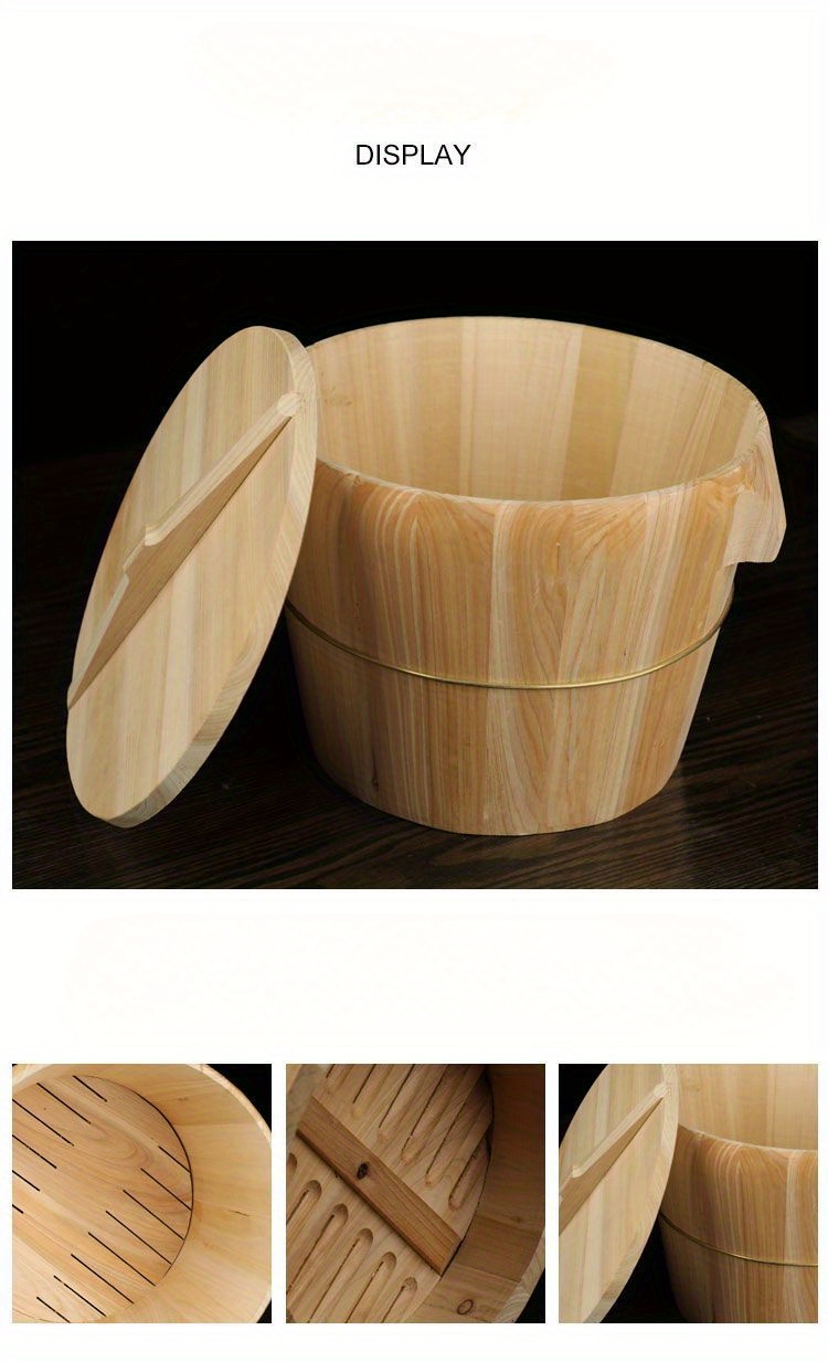 1pc non stick wooden steamer basket versatile kitchen gadget for healthy cooking   rice vegetables details 5