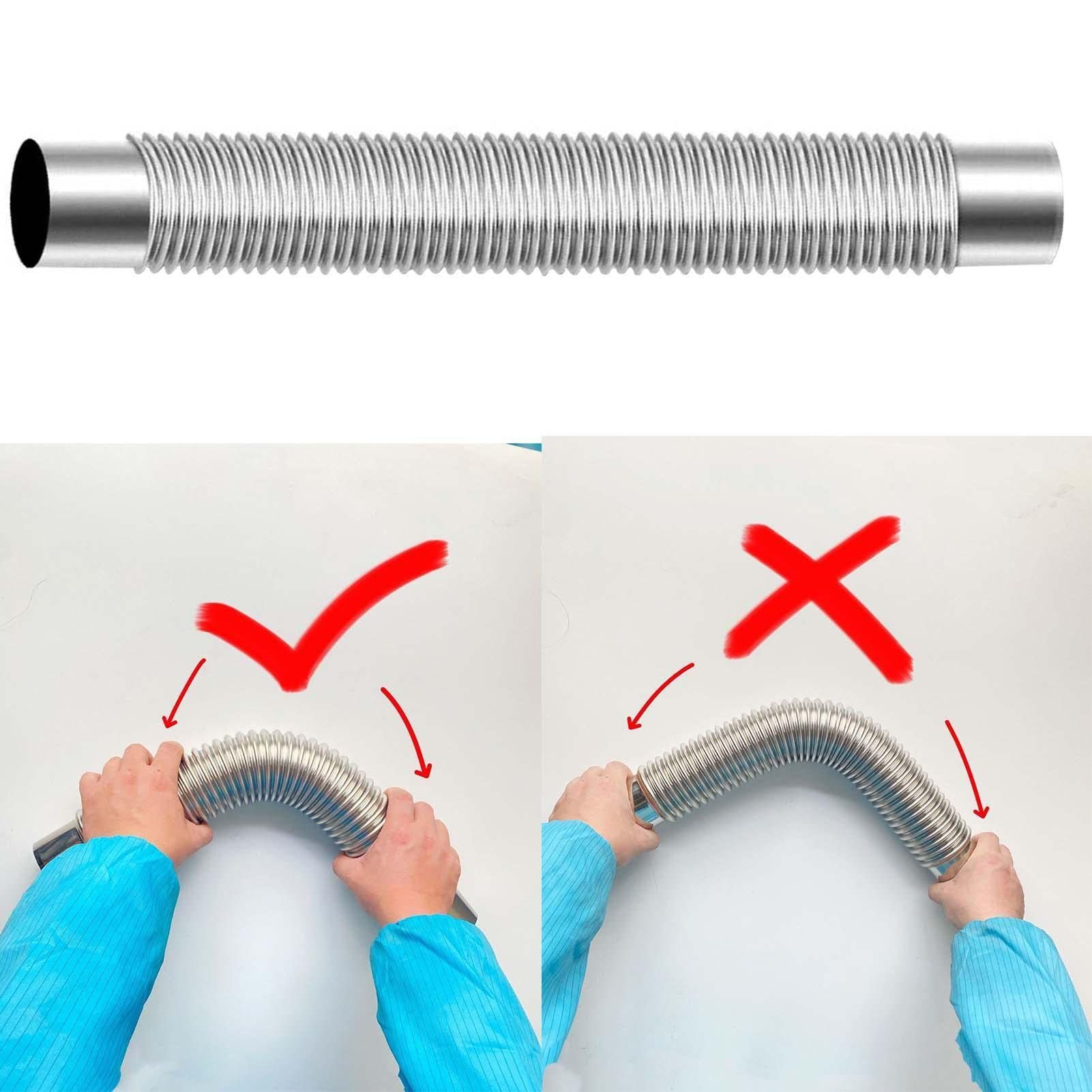 

Adjustable Stainless Pipe For Wood Burning Stove, High-temperature Resistant Drying Machine Chimney, Flexible Gas Hose, With Fits Log Burners And Pellet For Outdoor Camping & Patio Use