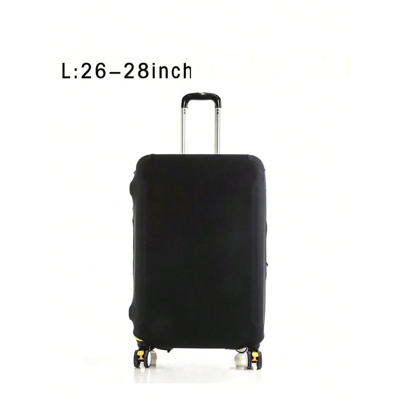 TEMU Housse de protection extensible pour valise en tissu, sac de protection de bagages noir, housse anti-poussière adaptée aux valises de 18 à 32
