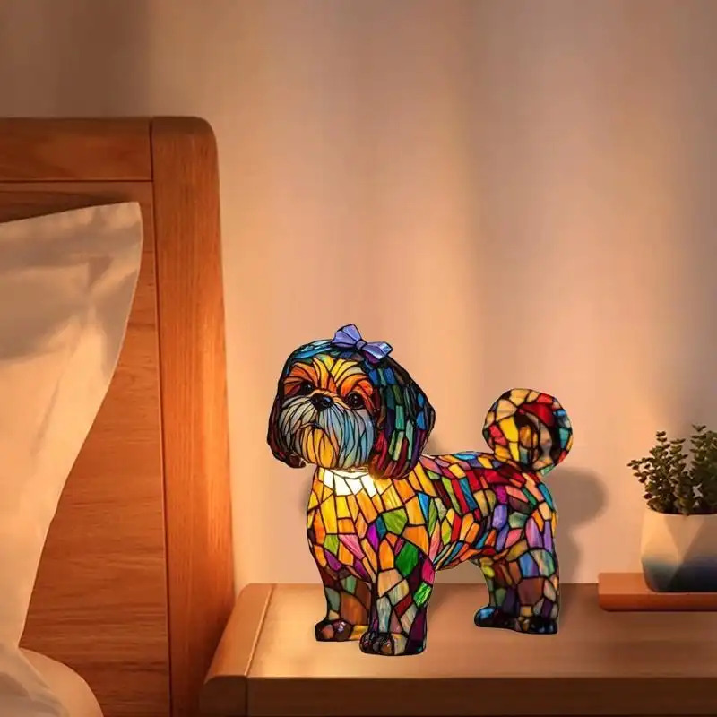 TEMU 1pc Cute Dog Led Night Light, Usb Power Supply, Low Voltage, Durable, Suitable For Bedroom And Living Room Lighting, Switch Control, Decorative