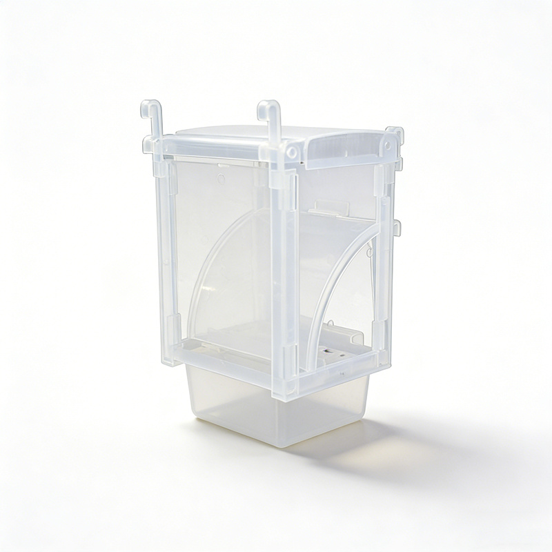 TEMU Hook Type Automatic Bird Feeder, Canary And Sparrow Feeder, Transparent Plastic, Capacity 0.5 , No Clutter, Easy To Clean, Indoor/outdoor