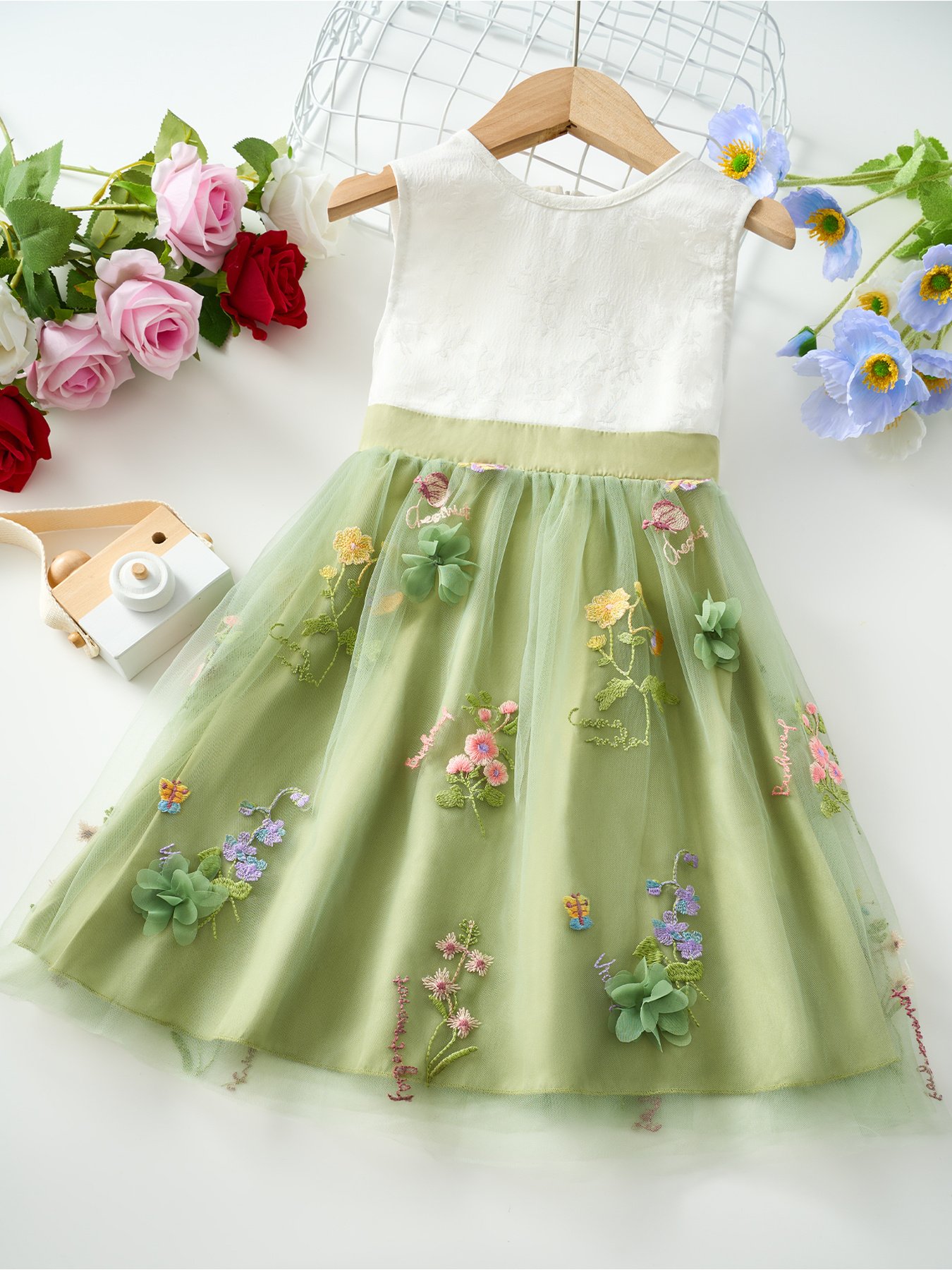 sage green dresser for nursery Green island garden bliss mom&me tiered dress – Honeydew USA main image 0