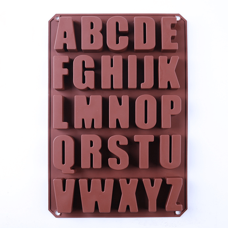 Large Letter Silicone Molds A-z | Chocolate, Cookie, Soap, And Cake Decorating Tools, Uncharged, 220°c Upper Temperature Rating, School, Halloween, Christmas