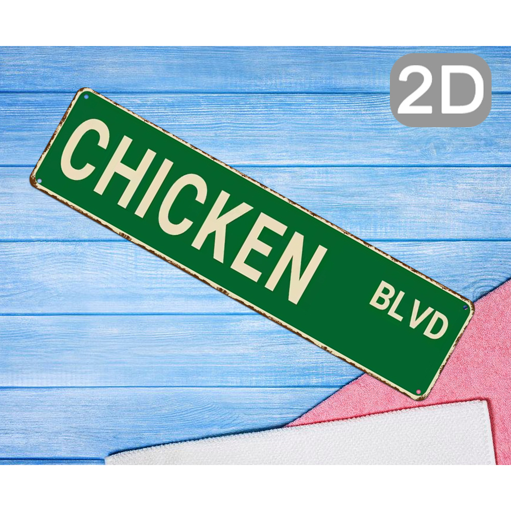 Vintage 2D Flat Metal Sign 3.94x15.75in Iron Plate Decor | eBay