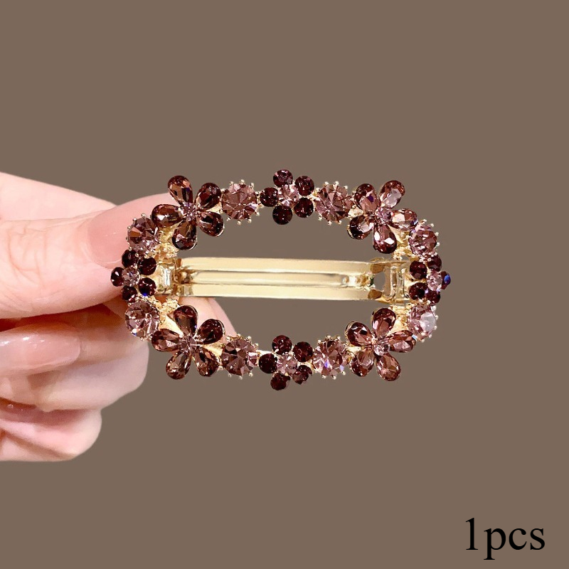 TEMU Purple Clip, Light Luxury High-end Hair Accessory, Fashionable Hollow-out Hair Clip, Half-updo Horizontal , Elegant And Versatile With Feel