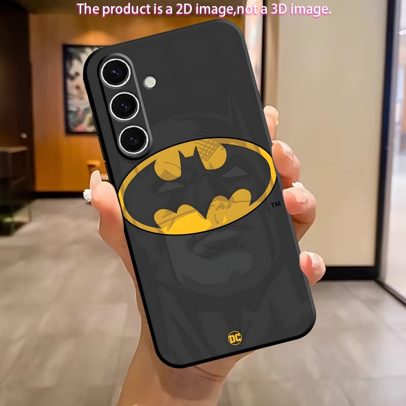 TEMU Phone Case - 2d Flat Warner Licensed Batman Minimalist Logo Phone Case, Suitable For For Galaxy S26/s25/s24/s23/s22/s21 Fe/note 10/note 20