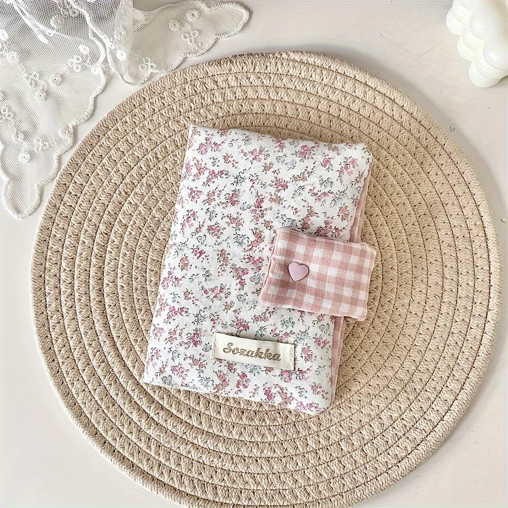 korean style girly heart ins book cover floral book cover planner diary book cover portable pocket book storage