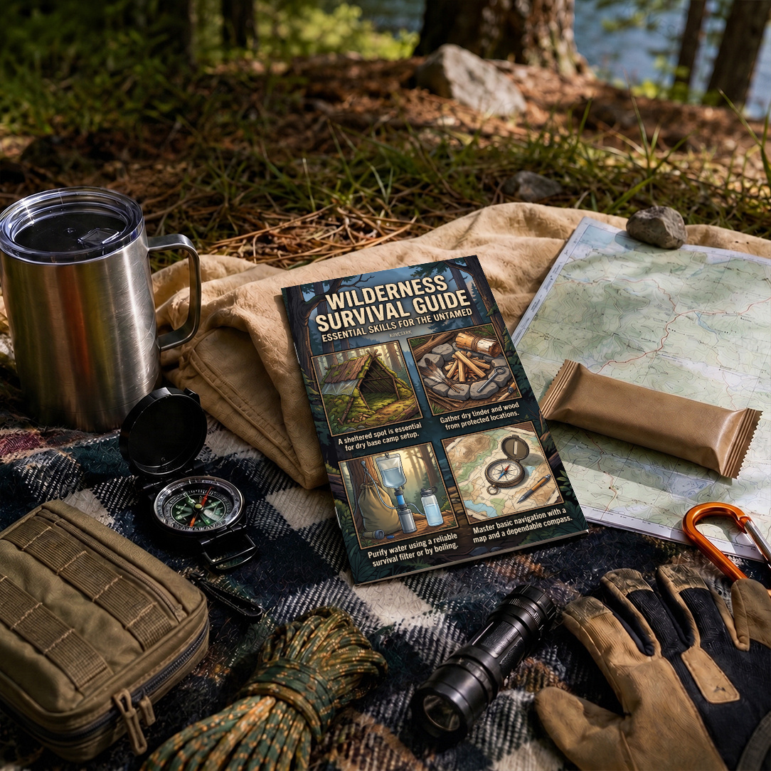 Wilderness Survival Manual with Illustrated Outdoor Guide