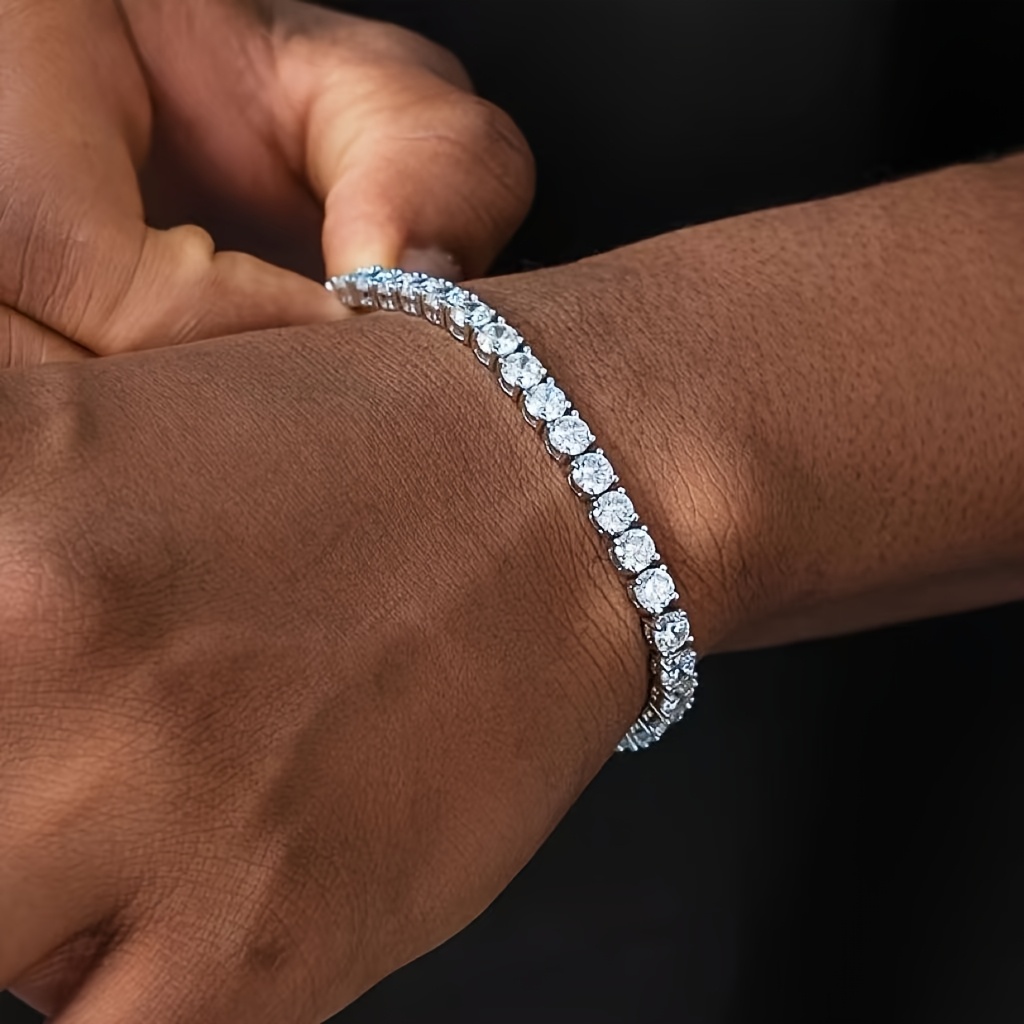 5mm 5A Zirconia Couple Style Tennis Bracelet