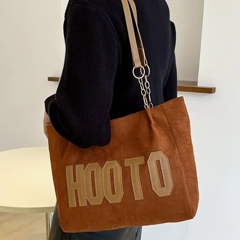 1pc new large capacity womens shoulder bag fashion velvet tote bag daily shopping use tote bag details 8