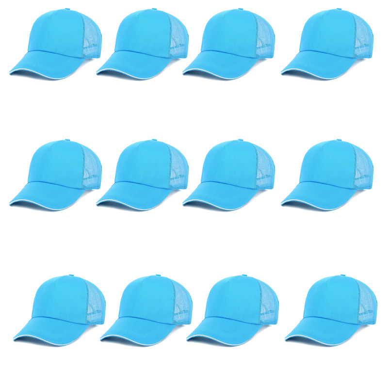 TEMU 12pcs Advertising Hats With Printed Logo, Snapback Caps, Printed Sun Visor Hats, Volunteer Hats, Baseball Caps, Suitable For Christmas Parties,